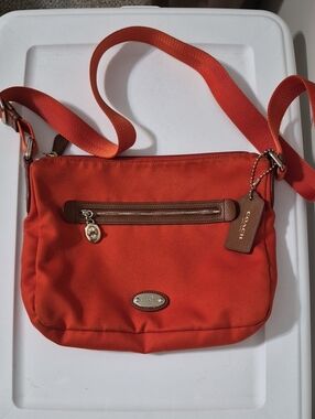 Coach Sawyer Orange Crossbody Twill/Polyester F37239